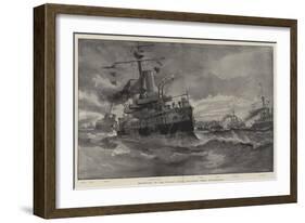 Departure of the Italian Naval Squadron from Portsmouth-null-Framed Giclee Print