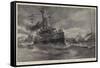 Departure of the Italian Naval Squadron from Portsmouth-null-Framed Stretched Canvas