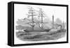 Departure of 'The Lizzie Webber', the First Emigrant Ship from Sunderland to Australia-null-Framed Stretched Canvas