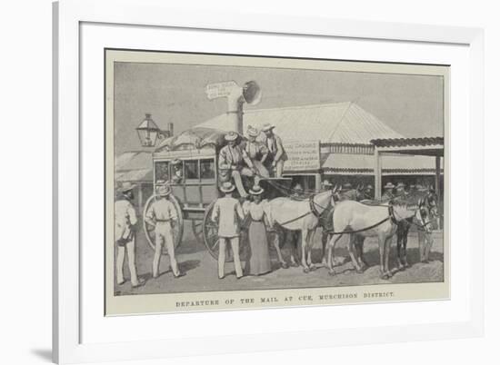 Departure of the Mail at Cue, Murchison District-null-Framed Giclee Print