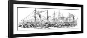 Departure of the 'Nimrod' and 'Athlone' Steamers-null-Framed Art Print