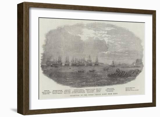 Departure of the Ocean French Fleet from Brest-null-Framed Giclee Print