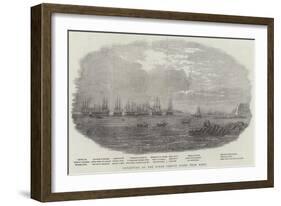 Departure of the Ocean French Fleet from Brest-null-Framed Giclee Print