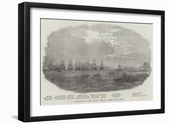 Departure of the Ocean French Fleet from Brest-null-Framed Giclee Print