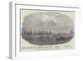 Departure of the Ocean French Fleet from Brest-null-Framed Giclee Print