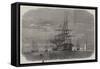 Departure of the Prince of Wales from Plymouth Sound for Canada-Edwin Weedon-Framed Stretched Canvas