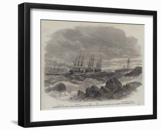 Departure of the Prince of Wales from Portland, United States, for England-Edwin Weedon-Framed Giclee Print