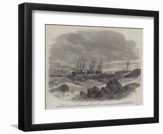 Departure of the Prince of Wales from Portland, United States, for England-Edwin Weedon-Framed Premium Giclee Print