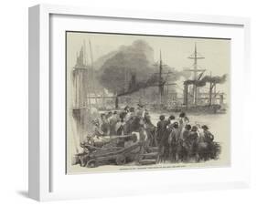 Departure of the Singapore, with Troops for the Cape-null-Framed Giclee Print