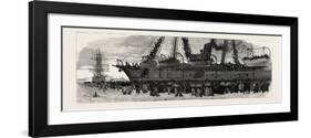 Departure of the Troop Ship Deccan from Portsmouth, the Camel Corps for the Nile Expedition, 1884-null-Framed Giclee Print