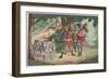 Departure of the Warrior Kusunoki at the Sakurai Station, C. 1880-1899-Kobayashi Kiyochika-Framed Giclee Print