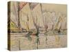 Departure of Tuna Boats at Groix (W/C on Paper)-Paul Signac-Stretched Canvas