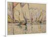 Departure of Tuna Boats at Groix (W/C on Paper)-Paul Signac-Framed Giclee Print