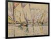 Departure of Tuna Boats at Groix (W/C on Paper)-Paul Signac-Framed Giclee Print