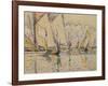 Departure of Tuna Boats at Groix (W/C on Paper)-Paul Signac-Framed Giclee Print