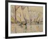 Departure of Tuna Boats at Groix (W/C on Paper)-Paul Signac-Framed Giclee Print