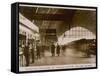 Departure Platform, St Pancras Station, London. Midland Railway-null-Framed Stretched Canvas
