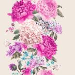 Skull and Flowers Background-depiano-Art Print