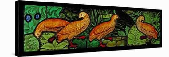 Depicting Four Partridges-null-Stretched Canvas