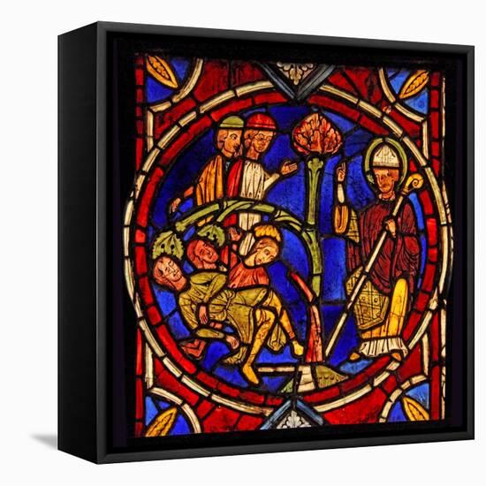 Depicting St Martin - and the Miracle of the Pine Tree (Ex Varennes-Jarcy - Originally from the…-null-Framed Stretched Canvas