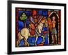 Depicting St Martin Dividing His Cloak (Ex Varennes-Jarcy - Originally from the Abbey De Gercy)-null-Framed Giclee Print