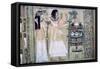 Depiction of a man and his wife making offerings to Osiris-Unknown-Framed Stretched Canvas