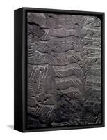 Depiction of Deer, Petroglyphs in Val Camonica-null-Framed Stretched Canvas