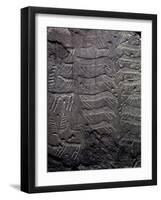 Depiction of Deer, Petroglyphs in Val Camonica-null-Framed Photographic Print