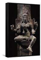 Depiction of Goddess Mariyammai with Hair Standing on End-null-Framed Stretched Canvas