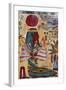 Depiction of Ra, Decorative Detail of Ankh-Ef-En-Khonsu's Sarcophagus-null-Framed Giclee Print