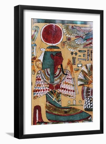 Depiction of Ra, Decorative Detail of Ankh-Ef-En-Khonsu's Sarcophagus-null-Framed Giclee Print