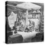Depiction of Robinson Crusoe Alone with Animals in Makeshift Dwelling-null-Stretched Canvas