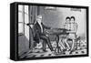 Depiction of Siamese Twins Playing Chess-null-Framed Stretched Canvas