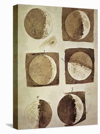 Depiction of the Different Phases of the Moon Viewed from the Earth-Galileo-Stretched Canvas