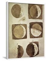 Depiction of the Different Phases of the Moon Viewed from the Earth-Galileo-Framed Art Print