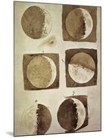 Depiction of the Different Phases of the Moon Viewed from the Earth-Galileo-Mounted Art Print