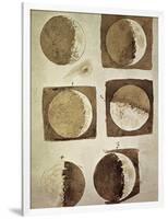 Depiction of the Different Phases of the Moon Viewed from the Earth-Galileo-Framed Art Print