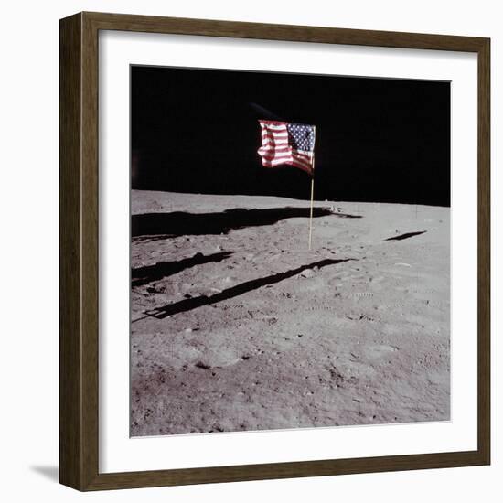 Deployed Flag - 1969-null-Framed Giclee Print