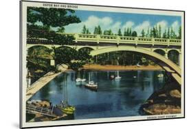 Depoe Bay and Bridge, Oregon - Depoe Bay, OR-Lantern Press-Mounted Art Print