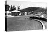 Depoe Bay, Oregon Town View Along Seawall Photograph - Depoe Bay, OR-Lantern Press-Stretched Canvas