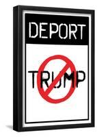 Deport Trump Distressed Street Sign-null-Framed Poster