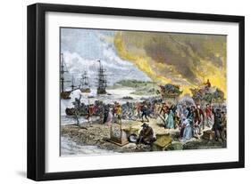 Deportation of the Acadians by the British, 1755-null-Framed Giclee Print