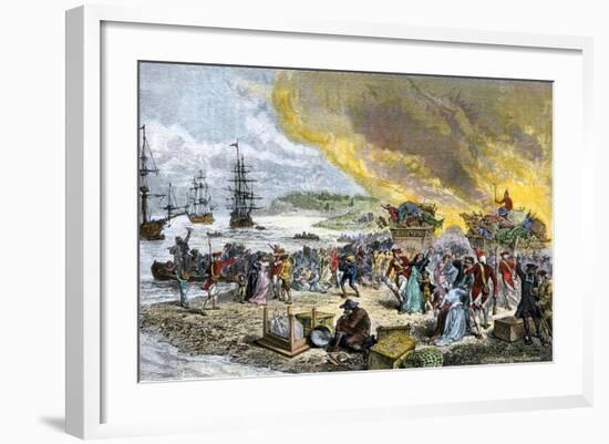 Deportation of the Acadians by the British, 1755-null-Framed Giclee Print