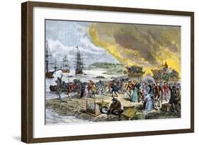 Deportation of the Acadians by the British, 1755-null-Framed Giclee Print