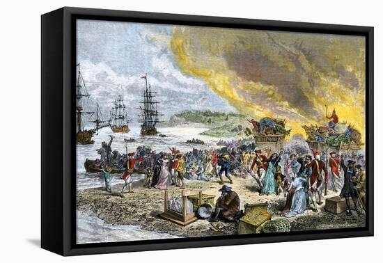 Deportation of the Acadians by the British, 1755-null-Framed Stretched Canvas