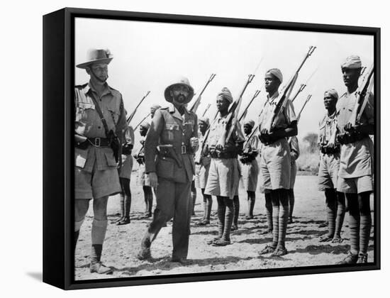 Deposed Ethiopian Leader, Haile Selassie with Ethiopians Soldiers Fighting for British, Mar 10 1941-null-Framed Stretched Canvas