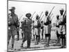 Deposed Ethiopian Leader, Haile Selassie with Ethiopians Soldiers Fighting for British, Mar 10 1941-null-Mounted Photo