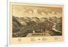 Deposit, New York - Panoramic Map-Lantern Press-Framed Art Print