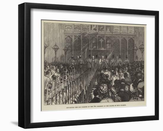 Depositing the Old Colours of the 14th Regiment in the Chapel of Eton College-null-Framed Giclee Print