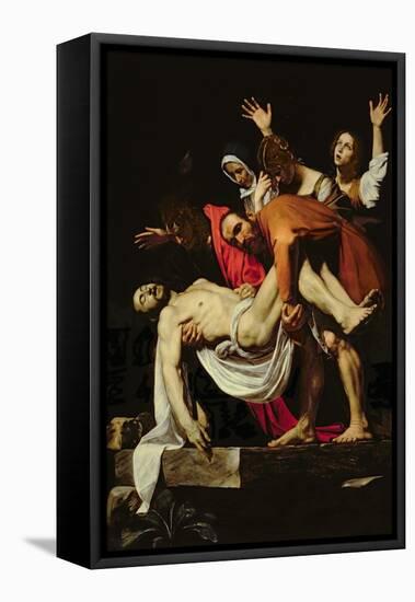 Deposition, 1602-4-Caravaggio-Framed Stretched Canvas